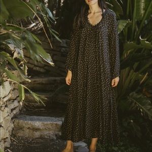 Natalie Martin silk fiore polka dot maxi, S